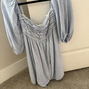 Abercrombie & Fitch Emerson Poplin Puff Sleeve Mini Dress Size Small